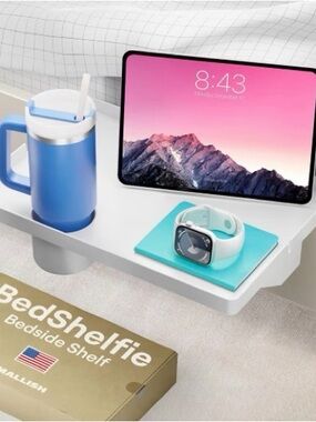BedShelfie White Bedside Shelf
